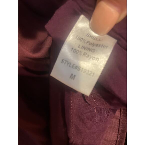 C'ISA Tie Back Babydoll Mini Dress GOTH WHIMSY FAIRY GRUNGE Size Medium M Plum - Picture 4 of 8